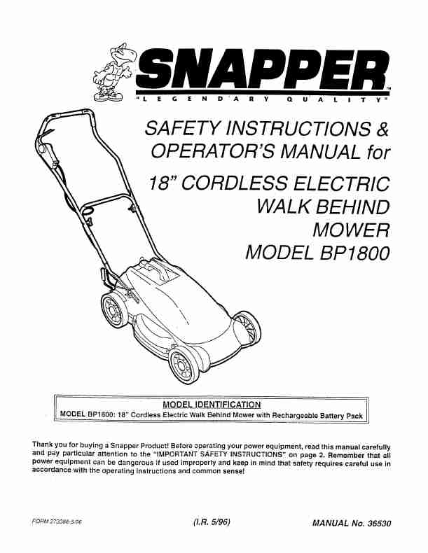 Snapper Lawn Mower BP1800-page_pdf